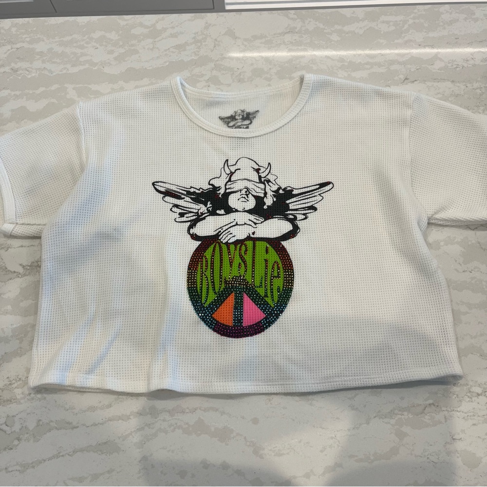 Boys Lie White Cropped Tshirt